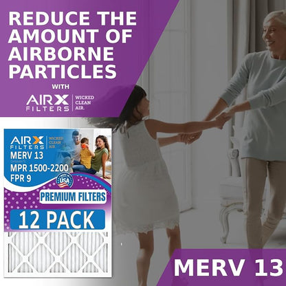 16x20x1 Air Filter MERV 13 Rating, 12 Pack of Furnace Filters Comparable to MPR - Image 4