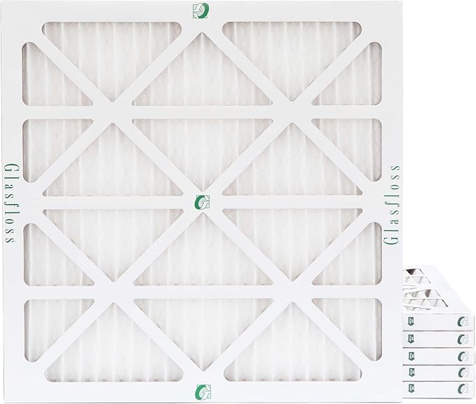 Glasfloss 12x12x1 MERV 10 Pleated Air Filters Box of 6. Actual Size: 11-1/2 x by Glasfloss