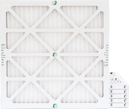 Glasfloss 20x20x1 MERV 10 Pleated Air Filters Box of 6. Actual Size: 19-1/2 x by Glasfloss