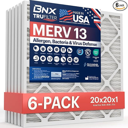 BNX TruFilter 20x20x1 Air Filter MERV 13 by BNX