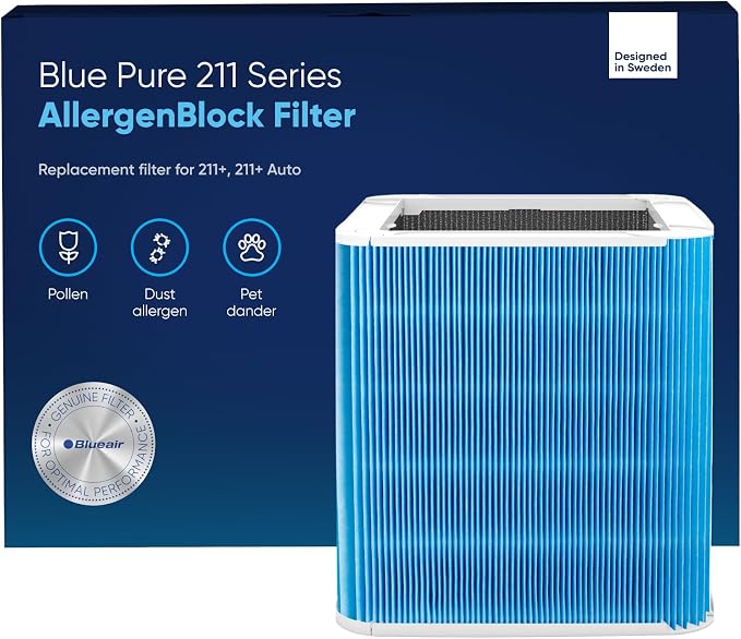 BLUEAIR Blue Pure 211+ Series AllergenBlock Filter, Genuine Replacement by BlueairInc