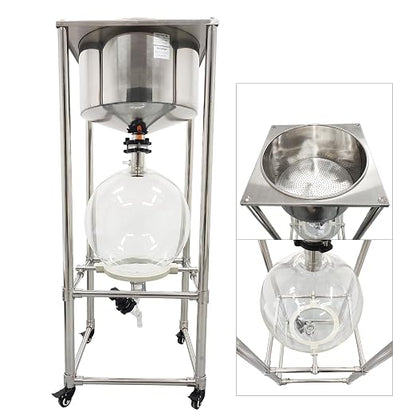 50L Glass Vacuum Filter, Lab Vacuum Suction Filter Device, Brinell Funnel/High by EQCOTWEA