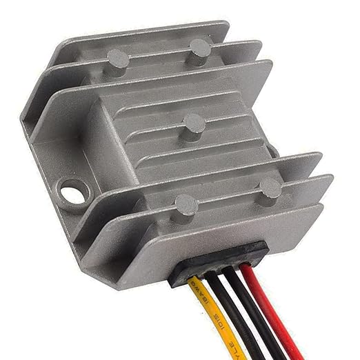 MGGi DC/DC Voltage Reducer Converter Regulator 12V 24V Step Down to 5V 5A 25W, Converter Regulator Power Supply Module Buck Transformer for Golf Cart Forklifts Car Vehicle, Aluminum