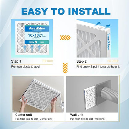 10x10x1 Air Filter 4 Pack MERV 8 Furnace HVAC AC Pleated Filters Dust Defense - Image 5