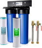 iSpring WGB22BM+AHPF12MNPT16X2 2-Stage Whole House Water Filtration System by iSpring