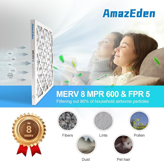 12x12x1 Air Filter 2 Pack HVAC AC Furnace Air Filter 12x12 Pleated Home Dust - Image 3