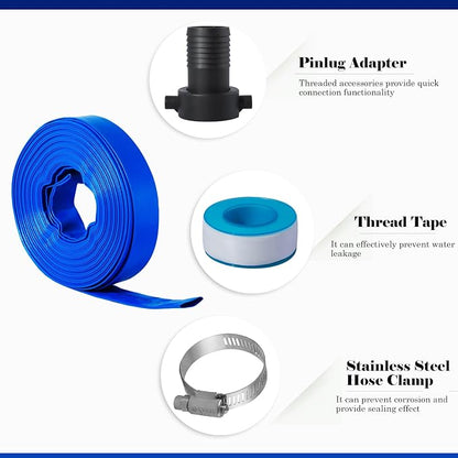 Eastrans 1 1/2 in x 100 ft Pool Backwash Hose Kit - Image 5