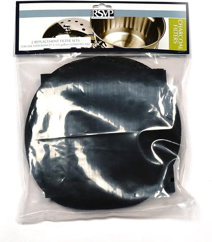 RSVP International Charcoal Compost Bin Filter 2-Piece Set Helps Keep Kitchen by RSVPInternational