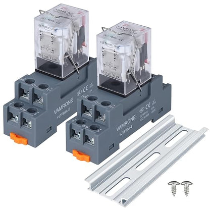 Electromagnetic Power Relay, 8-Pin 10 AMP 24V AC Relay Coil by VAMRONE