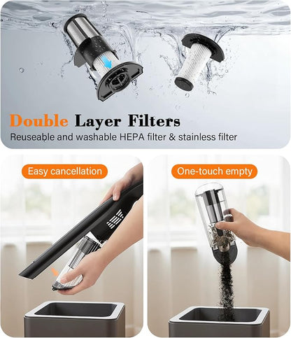 Handheld Vacuum Cordless, 24KPA High Power Car Vacuum - Image 7