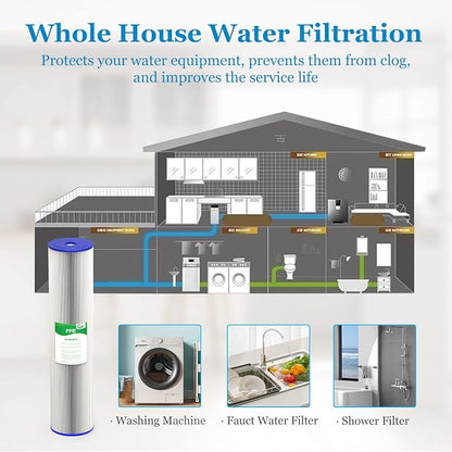 50 Micron 20-Inch Whole House Heavy Duty Water Filter Replacement Cartridge - Image 7