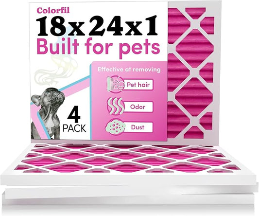 Colorfil 18x24x1 Air Filter | Made in the USA | Color Changing | Remove Cat and by ColorfilAirFilters