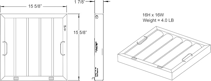 Captive Aire Systems Stainless Steel Restaurant Hood Filter - Image 4