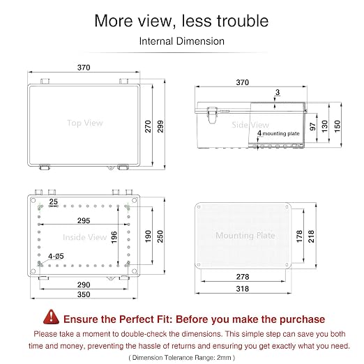 QILIPSU Waterproof Junction Box IP67 Outdoor Plastic Electrical Project - Image 6