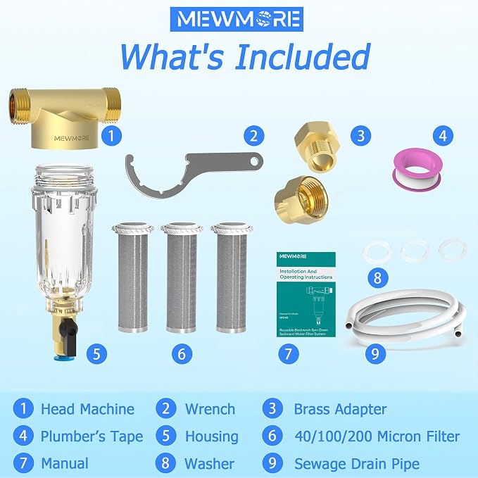 GFC40 Garden Hose Filter with 3/4" GHT Connector, 40 & 100 & 200 Micron - Image 7