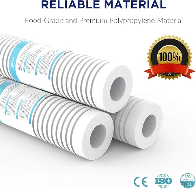 Membrane Solutions Grooved Sediment Water Filter Cartridge, 1 Micron Whole - Image 5