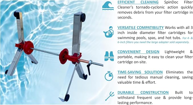 Filter Cleaning Stand Cleaner for 3, 4 or 6 Inch Swimming Pool cartridges - Image 6