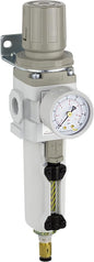 PneumaticPlus SAW300-N03BDG-MEP Compressed Air Filter Regulator Piggyback Combo by PneumaticPlus