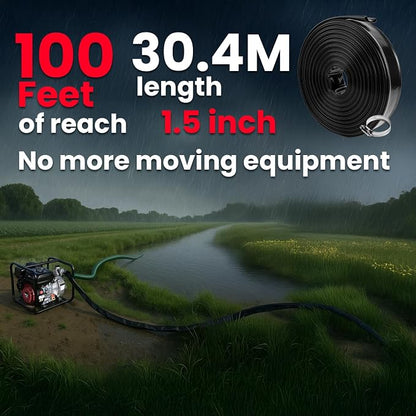 XtremepowerUS Backwash Hose Extra Heavy-Duty Pool Drain Hose 1.5" x 100 ft – 47 - Image 6