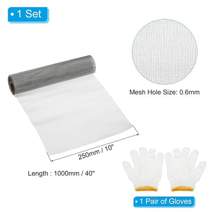 PATIKIL 40" L x 10" W Woven Wire Mesh, 30 Mesh 304 Stainless Steel Air Vent - Image 2