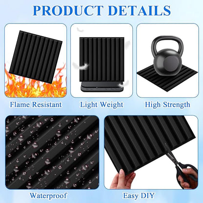 Nuanchu 60 Pcs 3D Slat Wall Panels 12 x 12 Inch PVC Fluted Textured Panel - Image 4