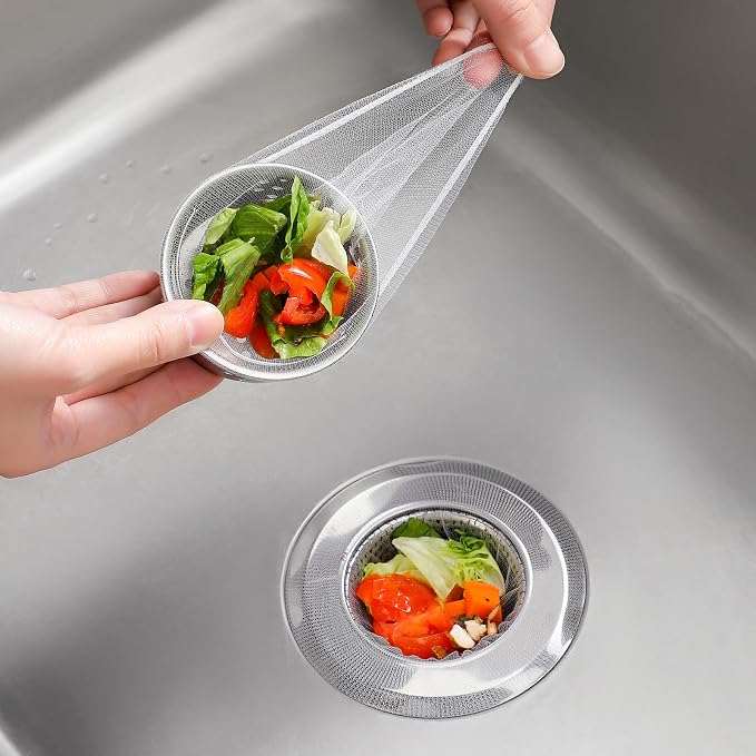 400 Pack Kitchen Sink Strainer Mesh Bag, Anti-Clogging Disposable Sink Drain by MUSLISH