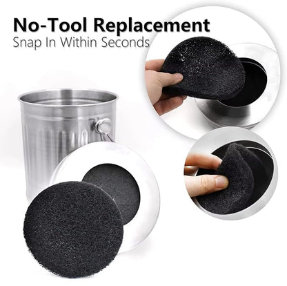 6 Pack Charcoal Filters for Compost Bucket – 6.7 Inch Round Activated Carbon - Image 5