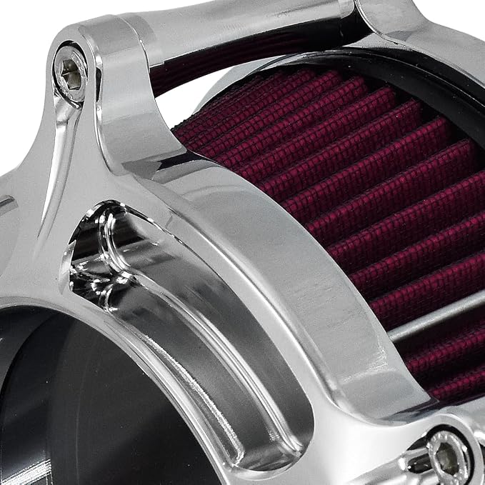 HDBUBALUS Motorcycle Air Filter Cleaner Intake Filter System Kit - Image 6