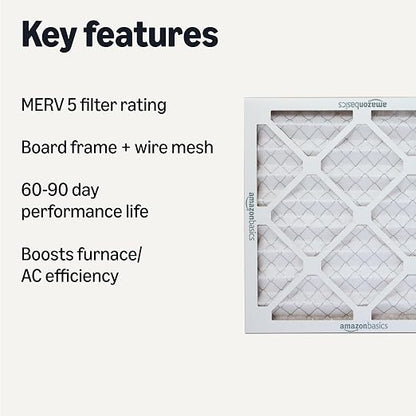 Amazon Basics Merv 5 AC Furnace Air Filter 14x14x1 inches - Image 2