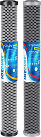 ICEPURE 2.5"x 20" Whole House Carbon Sediment Water Filter High Capacity Combo by ICEPURE