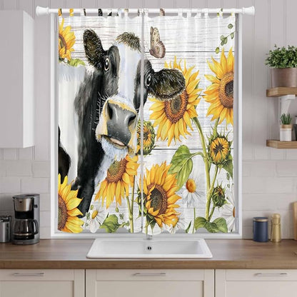 Retro Farmhouse Floral Living Room Curtains 84 Inch Length, Window Curtains Tab - Image 9