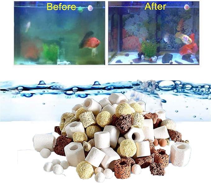 Aquarium Filter Mixed Ceramic Balls Media, Fish Tank Water Filtration Pond - Image 2