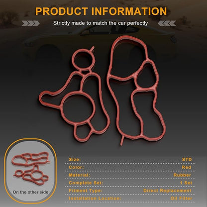 06L117070 06L115441 Engine Oli Filter Gakset Seal Kit EA888 MK3 1.8T 2.0T - Image 2
