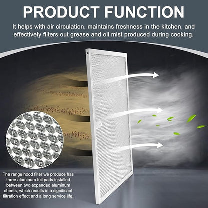 BPS1FA30 Range Hood Grease Filter 11-3/4" x 14-1/4" Aluminum Filter Compatible - Image 6