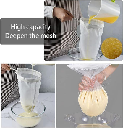 WMKGG Ultra Fine Mesh Strainer Bags, Reusable Mesh Filter Bags - Image 5
