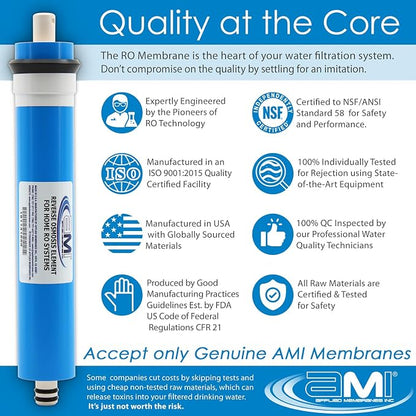 APPLIED MEMBRANES INC. 100 GPD Reverse Osmosis Membrane | RO Membrane Water - Image 5