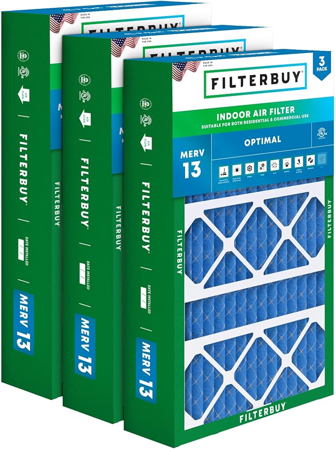 Filterbuy 17x26x4 Air Filter MERV 13 Optimal Smoke & Allergy Defense, by Filterbuy