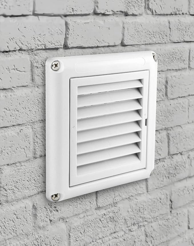 QWORK Air Vent ABS Louver Grille Cover, 2 Pack 4" Square Covers - Image 5