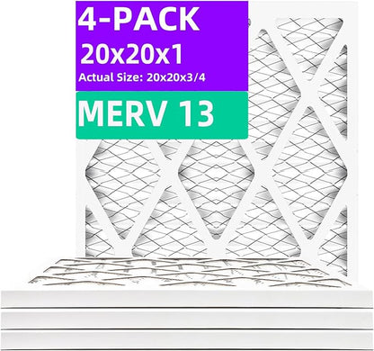 20x20x1 MERV 13 Pleated Air Filter MPR 1900 & FPR 10, Furnace Air Filters by Qingzhug