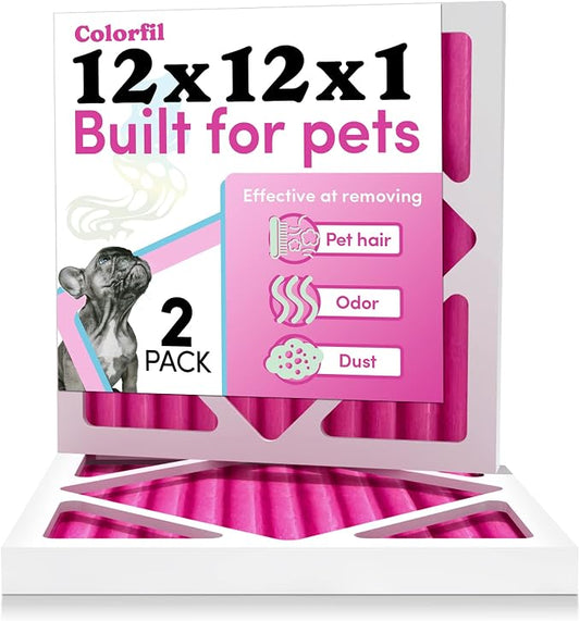 Colorfil 12x12x1 Air Filter | Made in the USA | Color Changing | Remove Cat and by ColorfilAirFilters