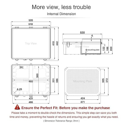 QILIPSU Waterproof Junction Box IP67 Outdoor Plastic Electrical Project - Image 6