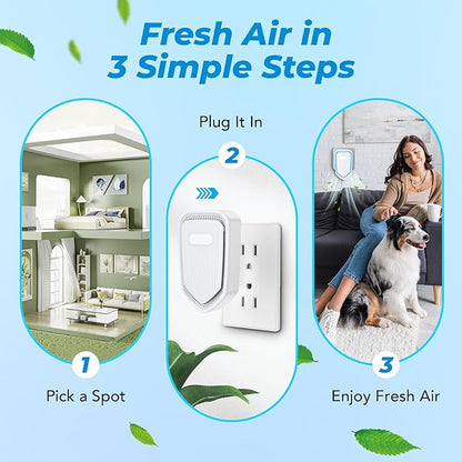 Air Ionizers Plug In Negative Ion Air Purifiers Quiet Air Freshener - Image 6