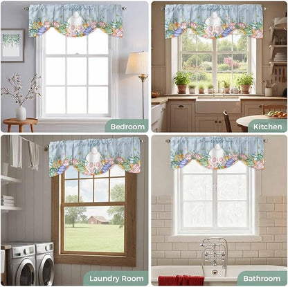 Spring Easter Tie Up Valance Curtains - Image 8