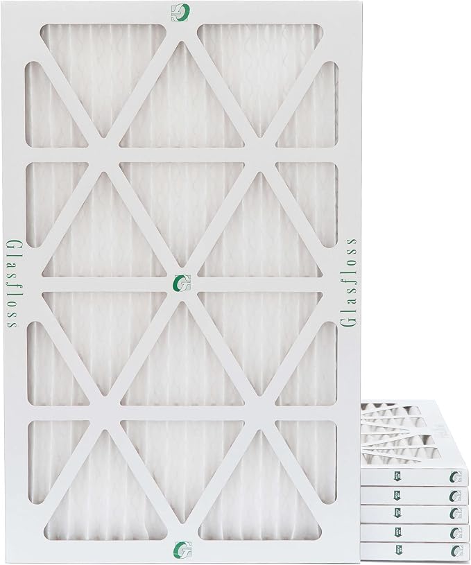 Glasfloss 10x24x1 MERV 10 Pleated Air Filters Box of 6. Actual Size: 9-1/2 x by Glasfloss