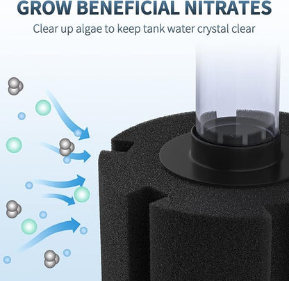 Pawfly Aquarium Bio Sponge Filter Quiet Betta Fry Shrimp and Small Fish Foam - Image 2