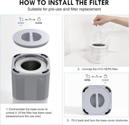 VEWIOR Official A1 A1W Air Purifier Replacement Filter H13 True HEPA Air Filter - Image 5