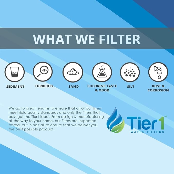 Tier1 10 Micron 10 Inch x 4.5 Inch | 2-Pack Spun Wound Polypropylene Whole - Image 2