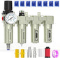 1/2" NPT Heavy Duty Industrial Grade 4 Stage Air Drying System, Auto Drain by MEANLINMEASURE