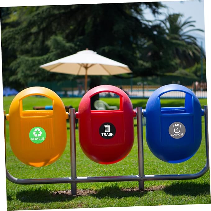 9pcs Trash Can Stickers for Waste Sorting Self-Adhesive Garbage Classification - Image 2