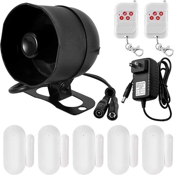 KERUI WiFi Home Security Alarm System 8-Piece kit Door Alarm System DIY Siren Door/Window Sensors Remotes Burglar Alarm for House Apartment Office,Compatible with Alexa Google Home